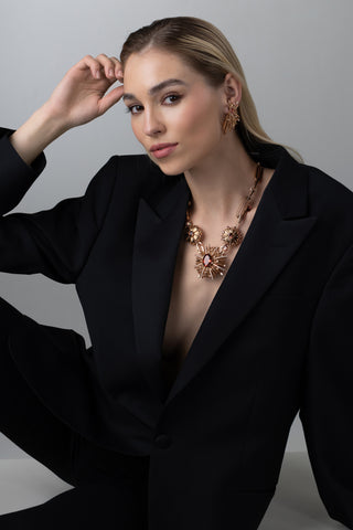 Collier Nuit d'Eclats | Or rose, serti de tourmalines
