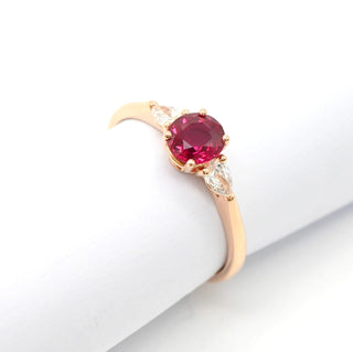 Trilogie rubis et diamants