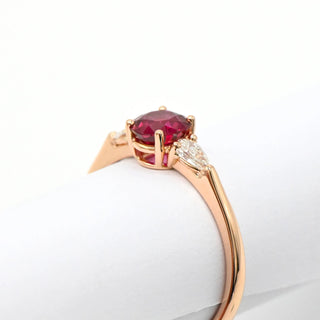 Trilogie rubis et diamants