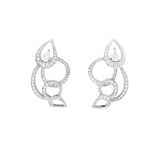 Bee Flight Earrings | White gold, set with 204 diamonds