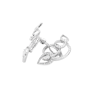 Bee Flight Earrings | White gold, set with 204 diamonds