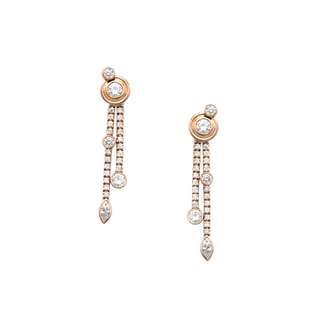 Boucles d'Oreilles Cascade de Diamants