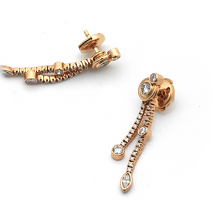 Boucles d'Oreilles Cascade de Diamants