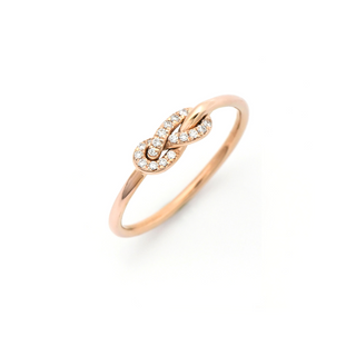Diamond Small Figure-Eight Knot Ring
