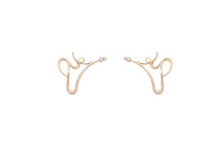 Boucles d'oreilles Jasmine Cammarota | Or et diamants