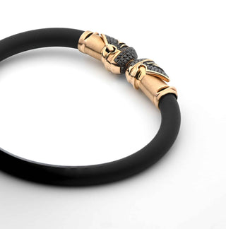 Bracelet Spartiates | Or rose et 202 diamants noirs