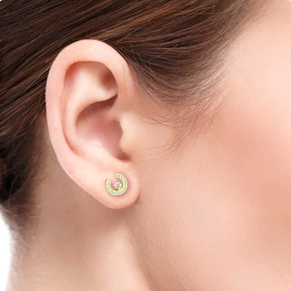 Boucles d'oreille Cédille | Or et diamants naturels